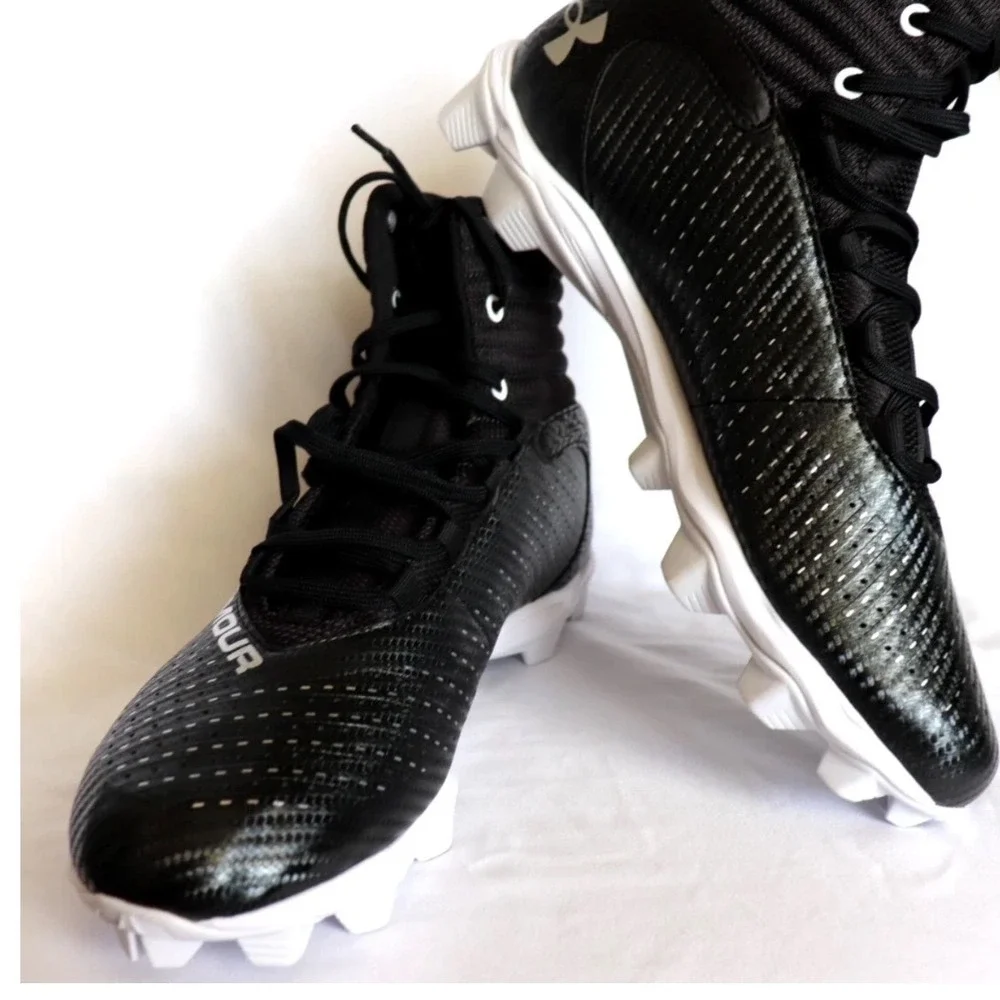 Under Armour Highlight Hammer MC Football Cleats Black White 3027300001 Mens 8.5